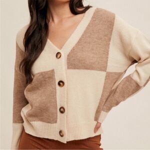 Hem & Thread checkered cardigan